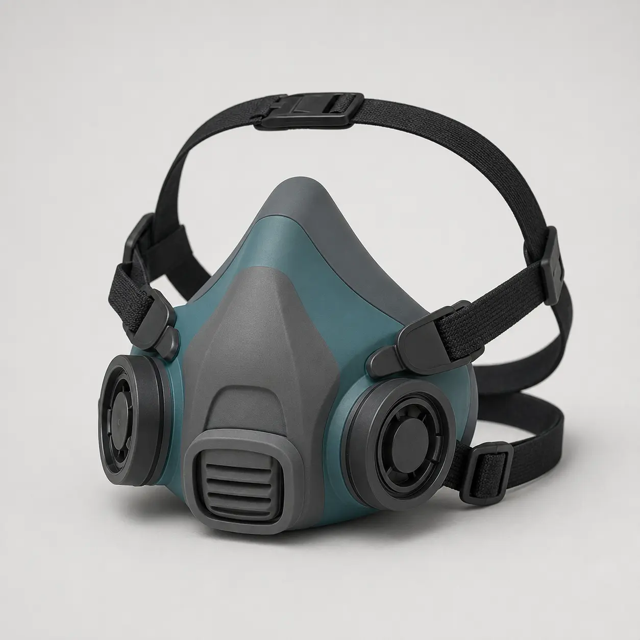 Reusable industrial half-face respirator